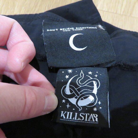 KILLSTAR Death Ray Black Stretch Leggings Skull Print Goth Vampire Whimsigoth - Picture 15 of 15